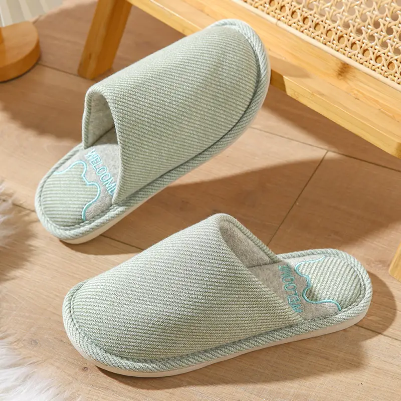 Women's Cotton Warm Slippers Orange 2023 - Image 3