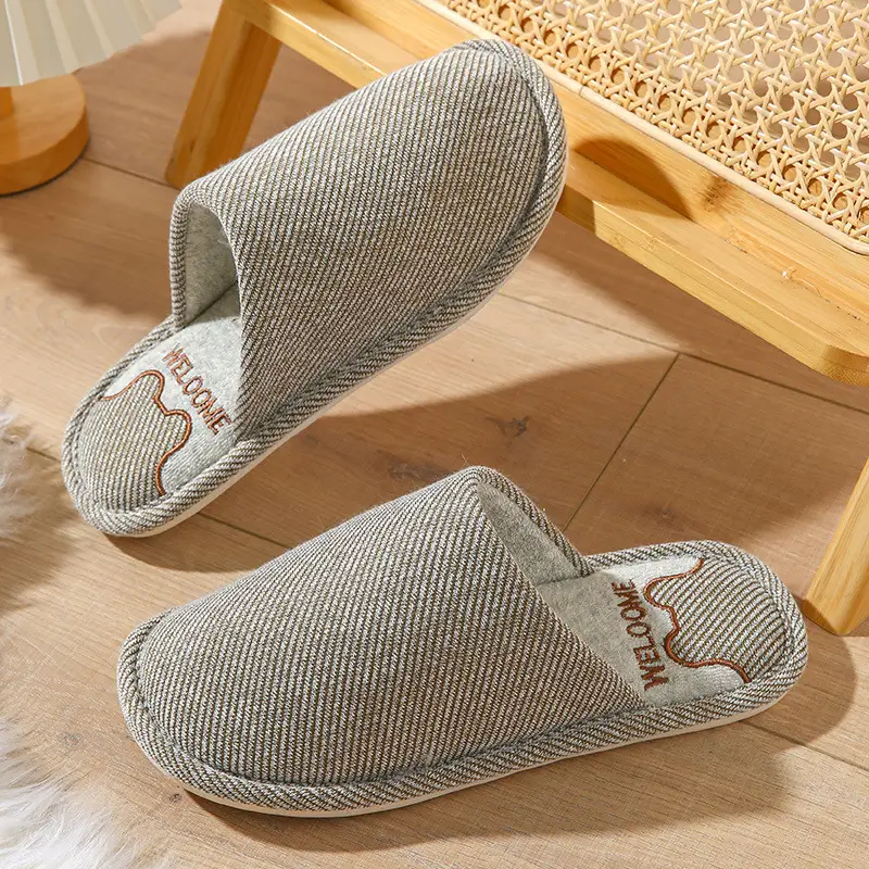 Women's Cotton Warm Slippers Orange 2023 - Image 5