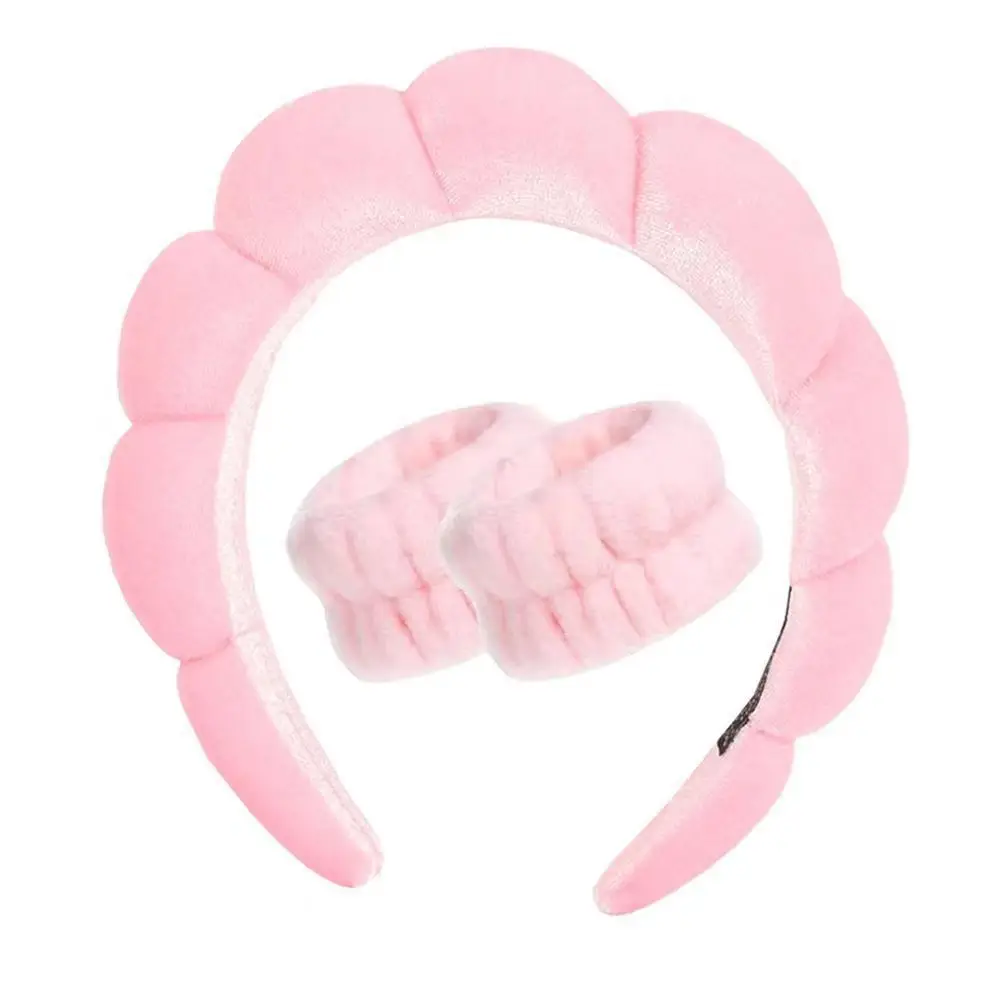 Gold Velvet Spa Headband with Skull Top Design - Image 4
