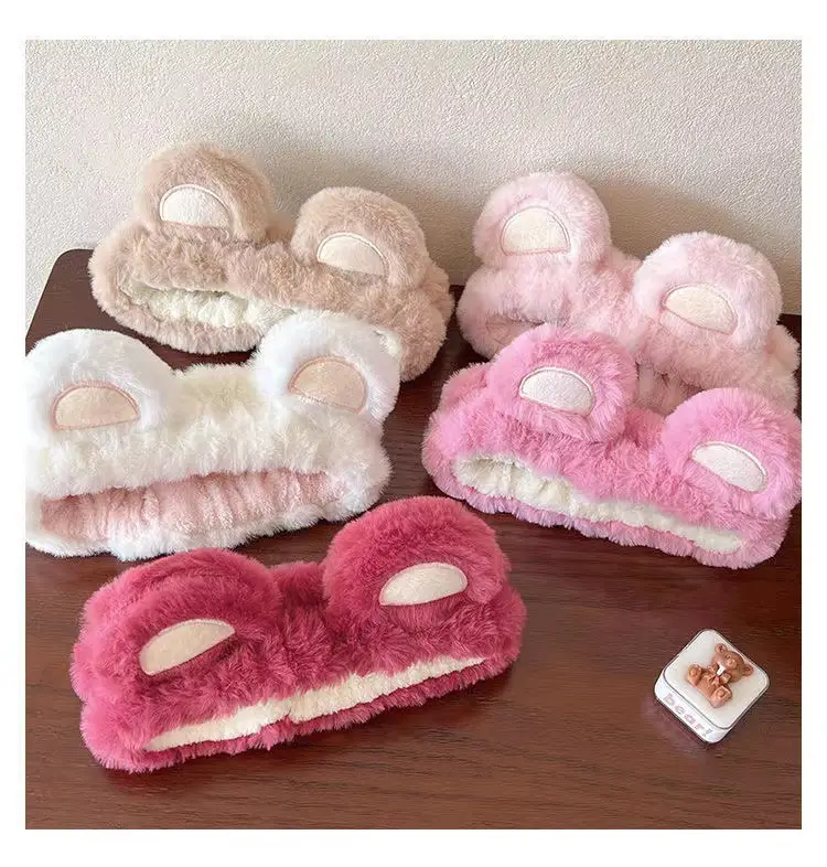 Pink Bear Headband with "Morning Reine Milk" Design — feature 6