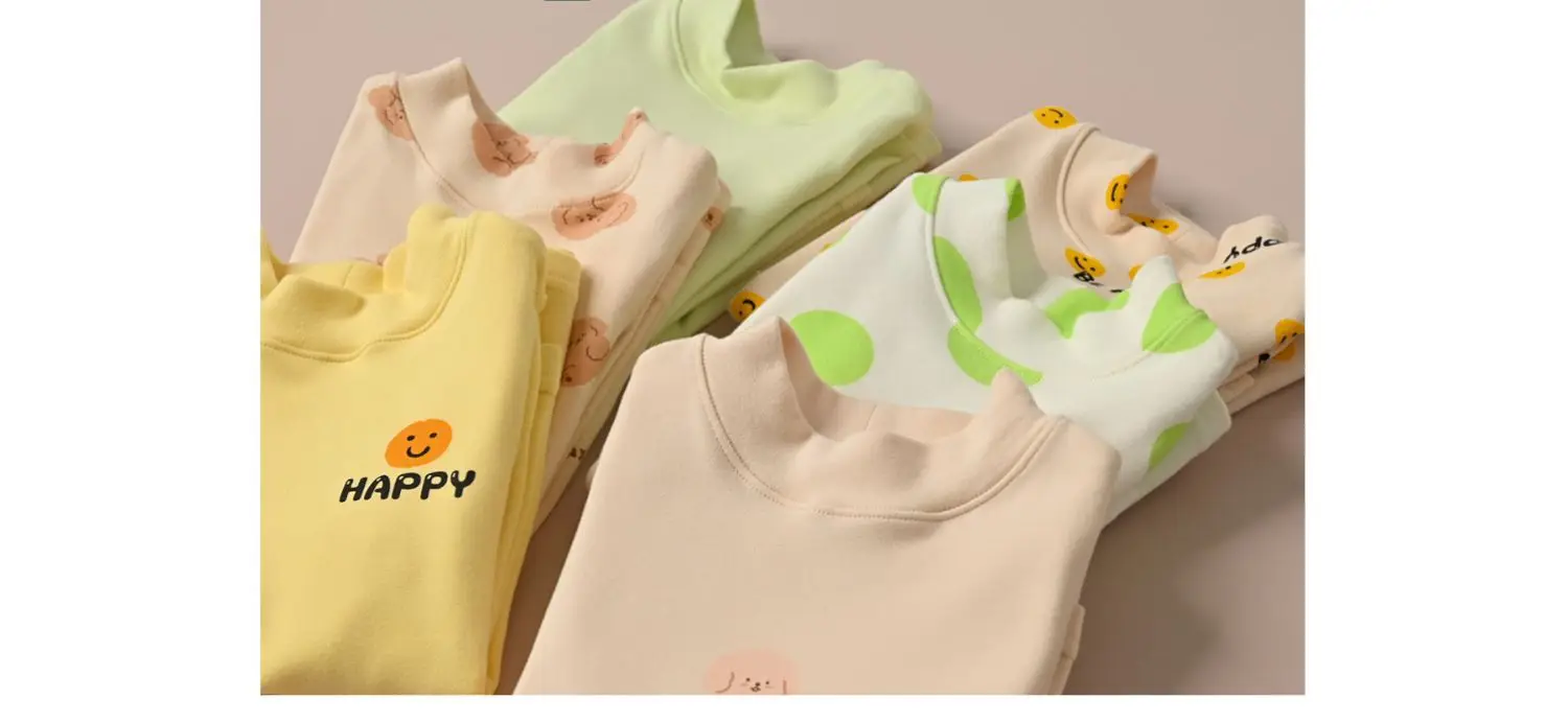 Children's Cartoon T-Shirt Set Yellow Beige Spring Autumn — feature 2