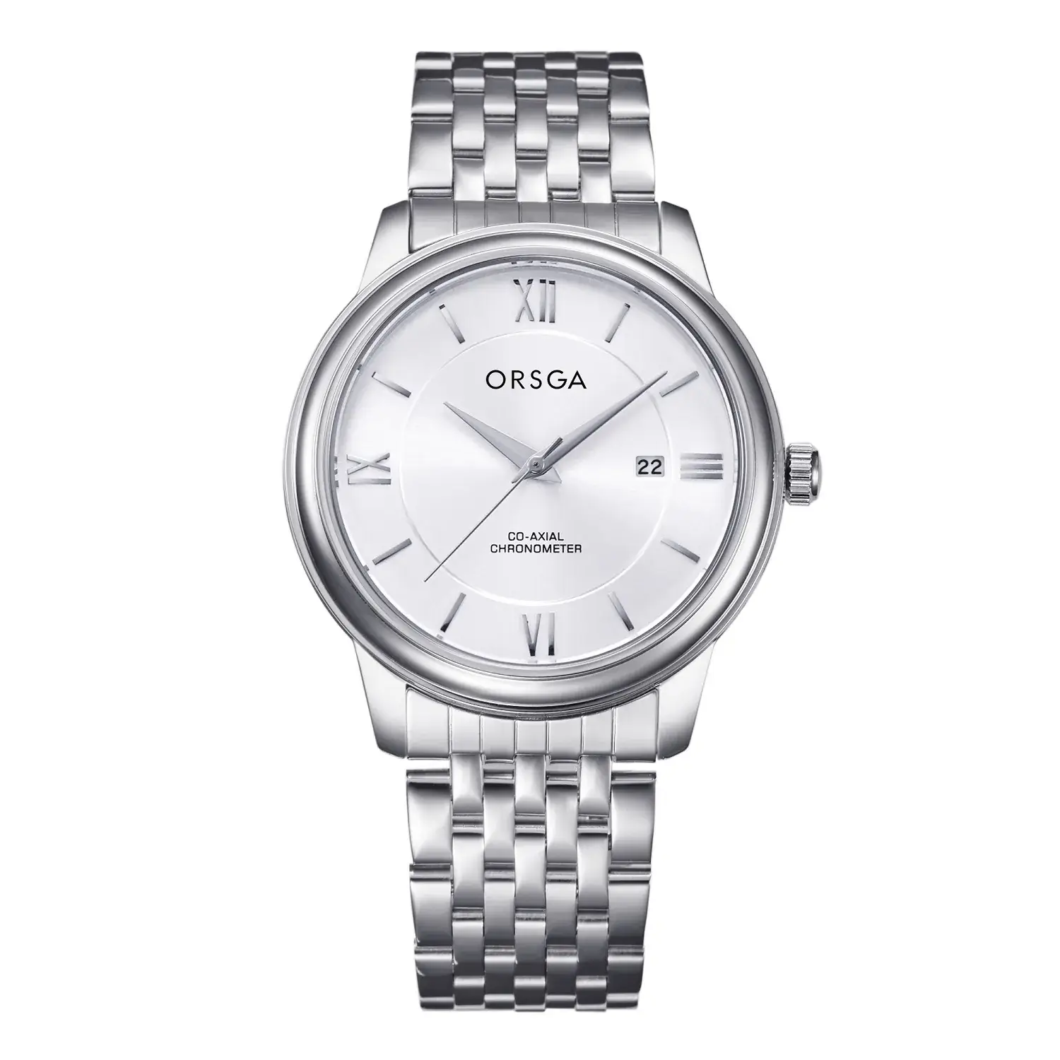 ORSGA Business Couple Watches Solid Steel Strip Calendar - Image 2