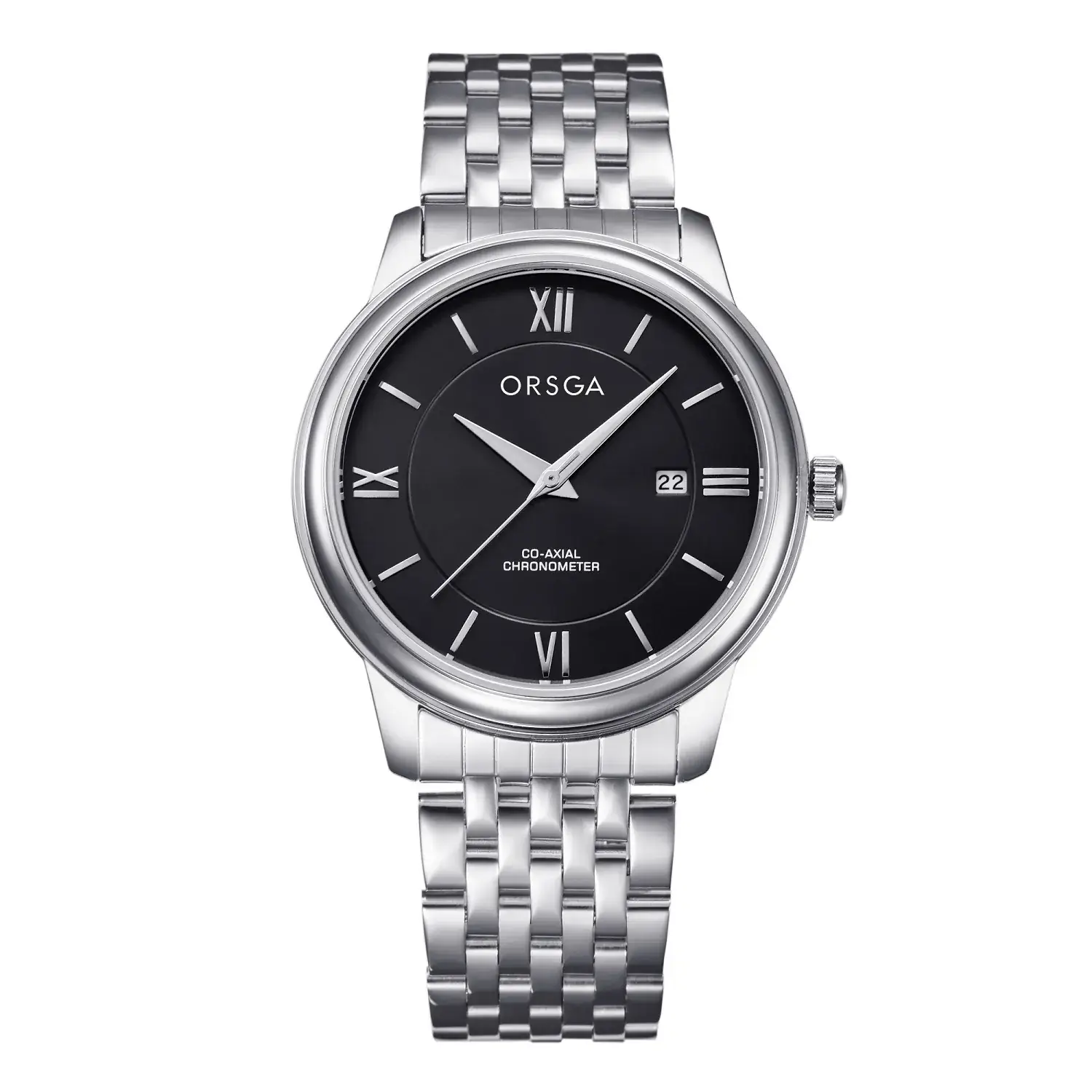 ORSGA Business Couple Watches Solid Steel Strip Calendar - Image 3
