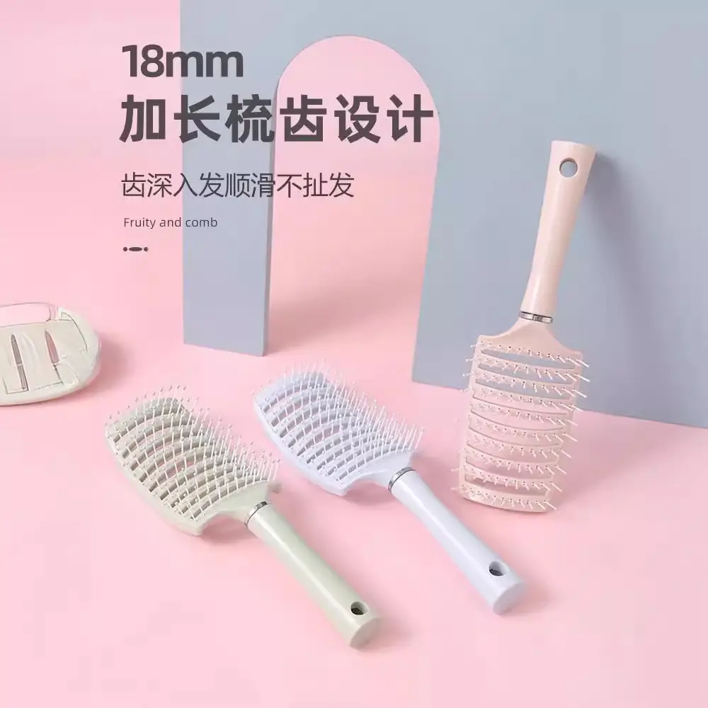 Anti-Static Hair Curling Comb with Bone Green Handle - Image 6