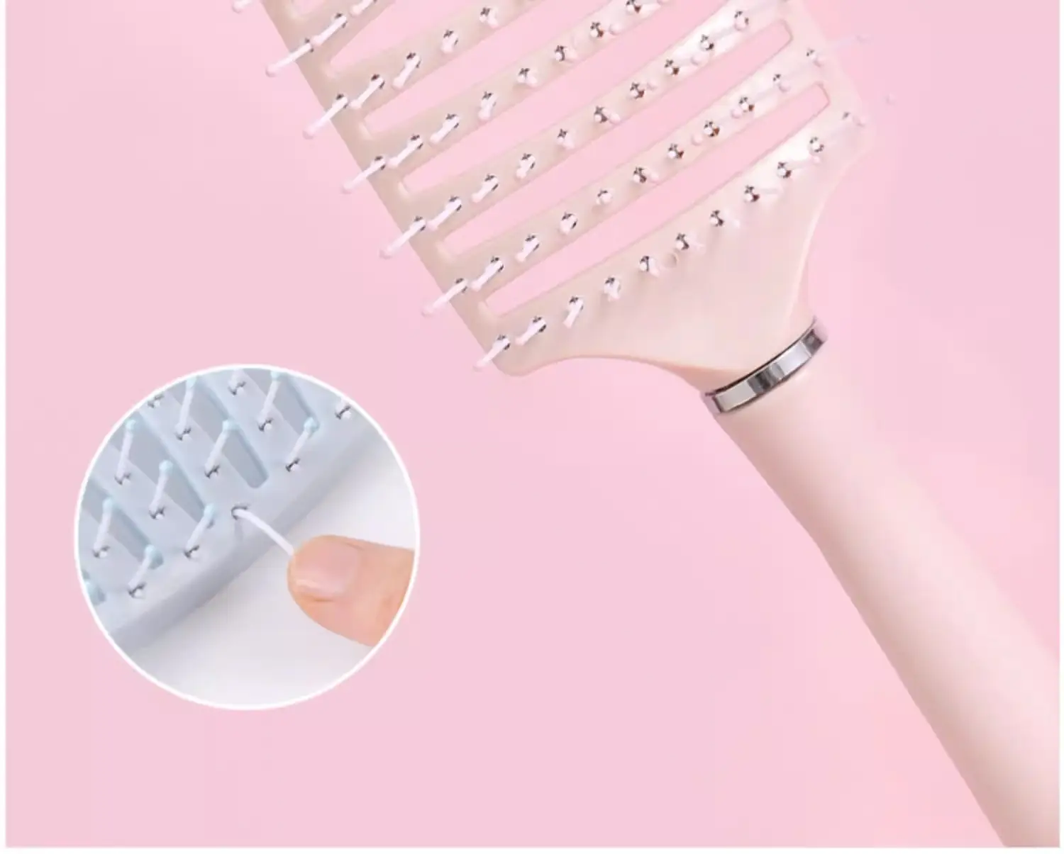 Anti-Static Hair Curling Comb with Bone Green Handle — feature 7