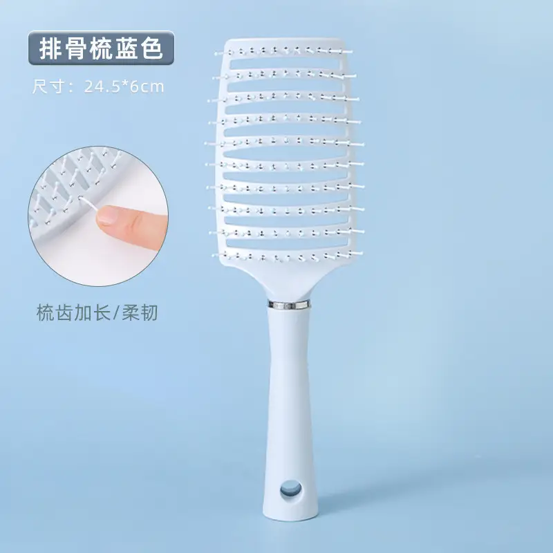 Anti-Static Hair Curling Comb with Bone Green Handle - Image 3