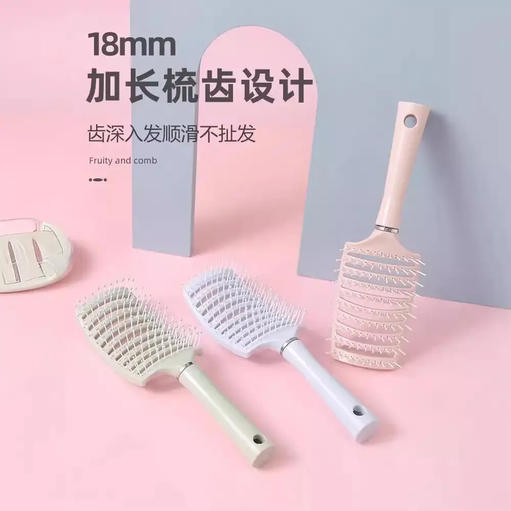 Anti-Static Hair Curling Comb with Bone Green Handle - Image 4