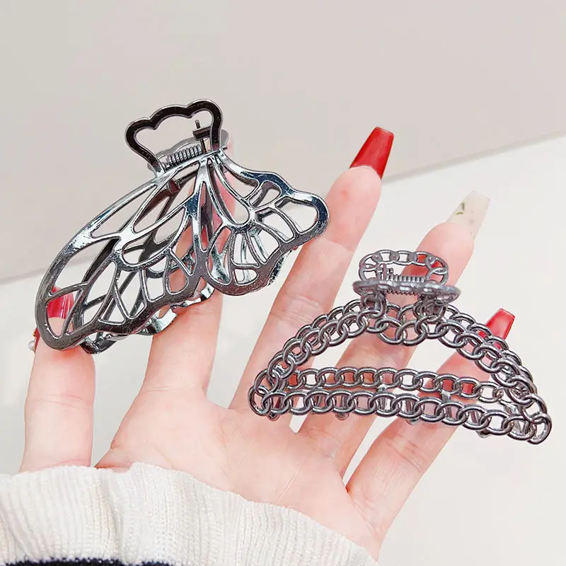Full of Vitality Large Metal Hairpin Black Alloy - Image 10