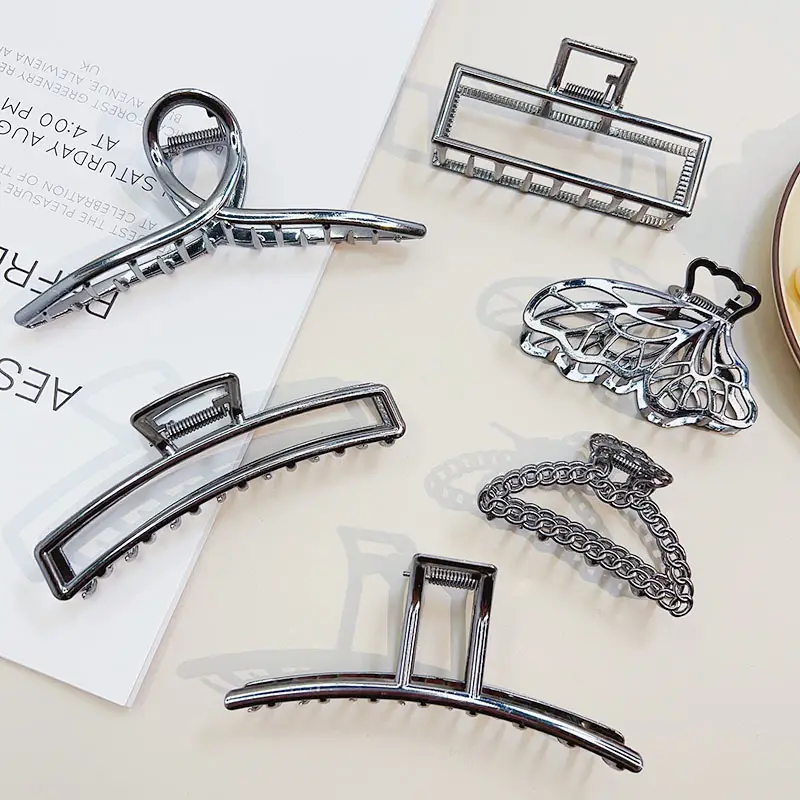 Full of Vitality Large Metal Hairpin Black Alloy — feature 6