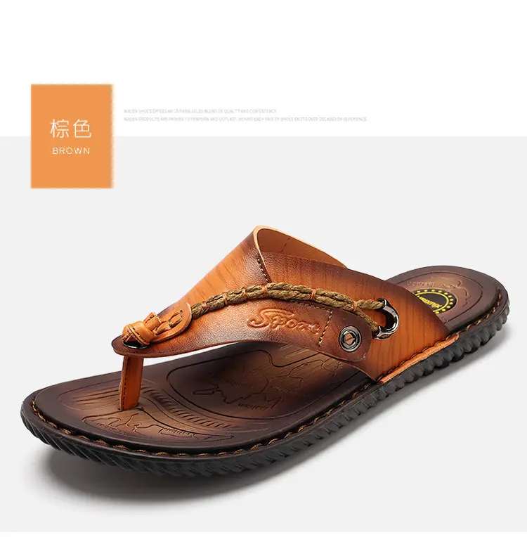 2023 Summer flip-flops men's casual Vietnam beach shoes slippers men's dad shoes plus size flip-flops shoes — feature 1
