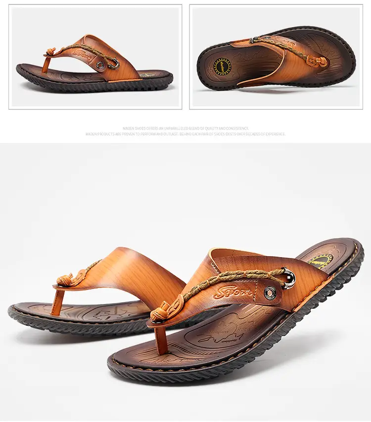 2023 Summer flip-flops men's casual Vietnam beach shoes slippers men's dad shoes plus size flip-flops shoes — feature 2