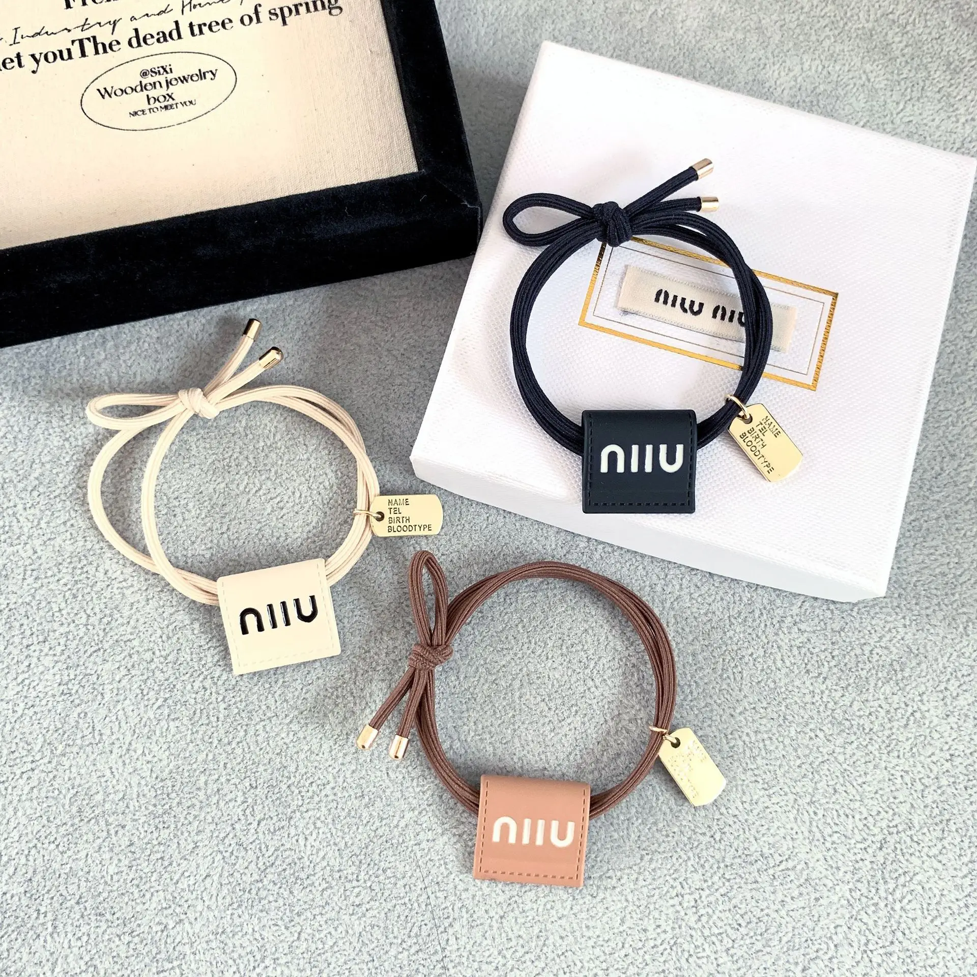 Chanel Style Metal Hair Rope with Square Charm - Image 5