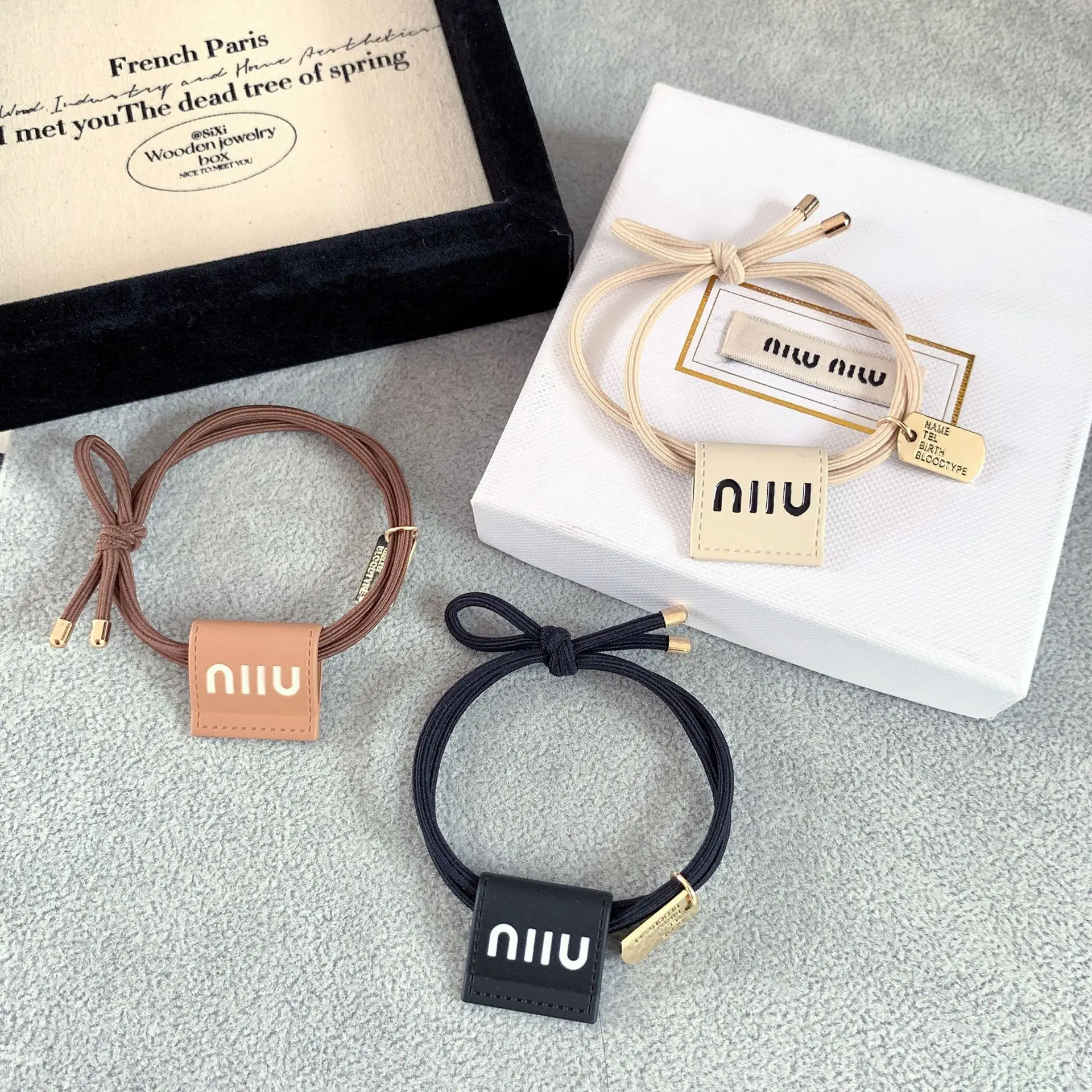 Chanel Style Metal Hair Rope with Square Charm - Image 6
