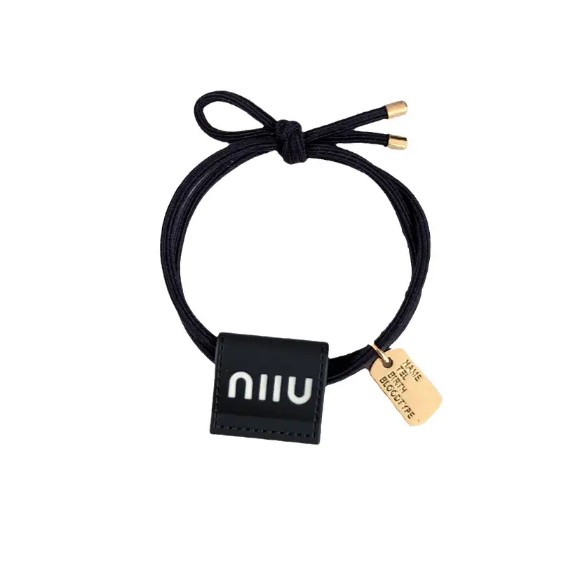Chanel Style Metal Hair Rope with Square Charm - Image 7
