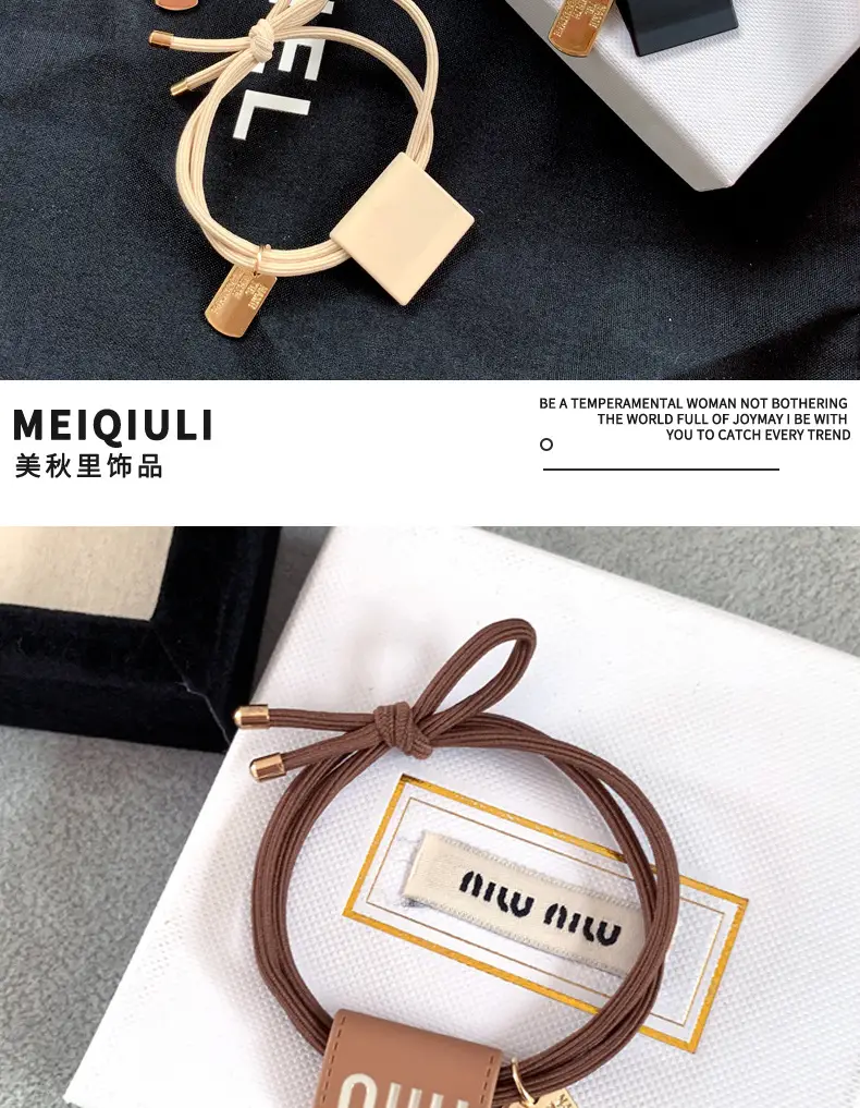Chanel Style Metal Hair Rope with Square Charm — feature 6