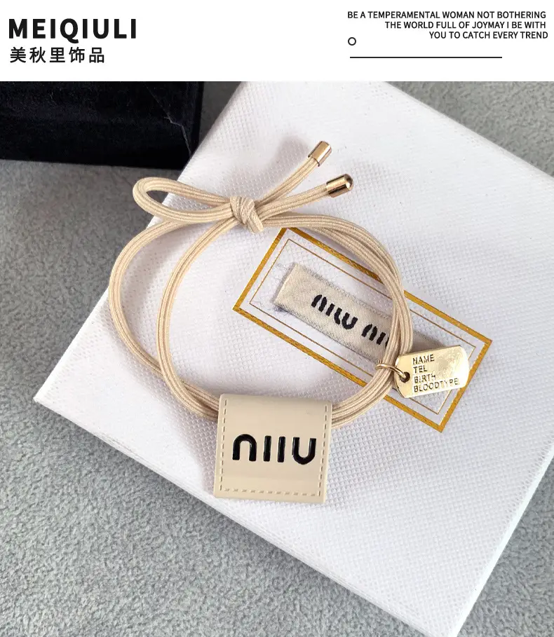 Chanel Style Metal Hair Rope with Square Charm — feature 8