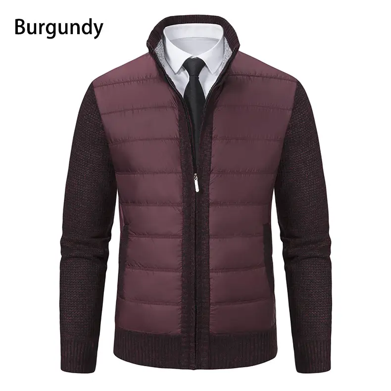 Men's Dark Gray Fleece Hooded Jacket with Zip Front - Image 7