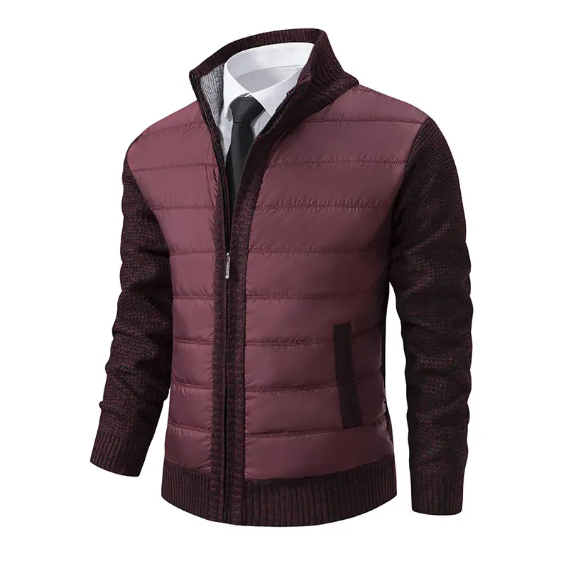 Men's Dark Gray Fleece Hooded Jacket with Zip Front - Image 5