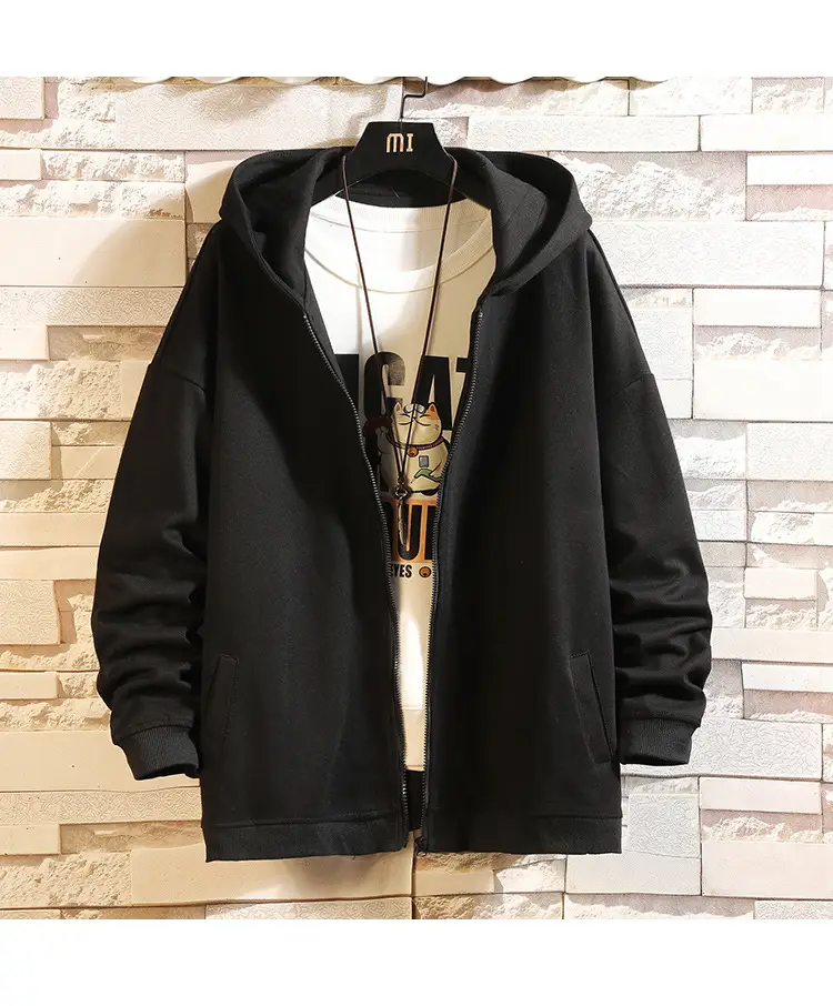 Black Hoodie Track Suit for Boys Plus Size Spring Autumn — feature 18