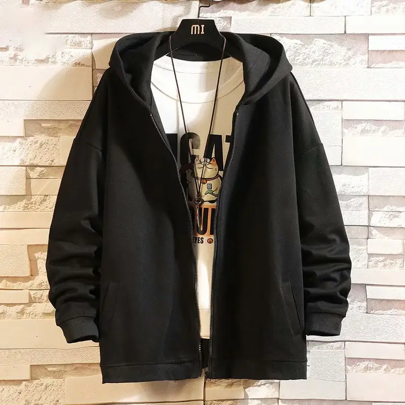 Black Hoodie Track Suit for Boys Plus Size Spring Autumn - Image 5