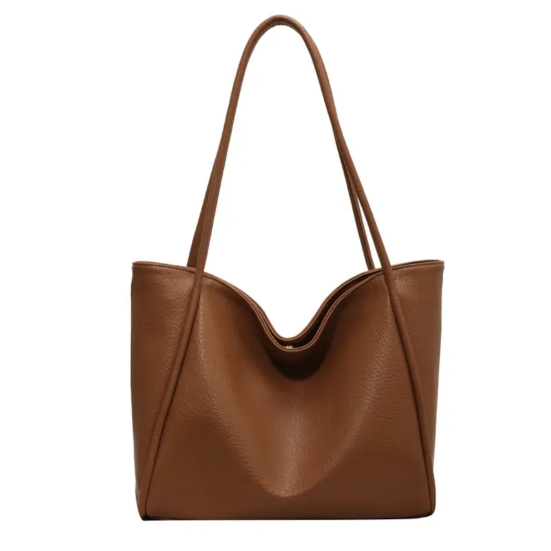 Women's 2-Piece Leather Shoulder Bag Black - Image 9