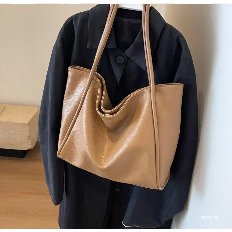 Women's 2-Piece Leather Shoulder Bag Black — feature 21