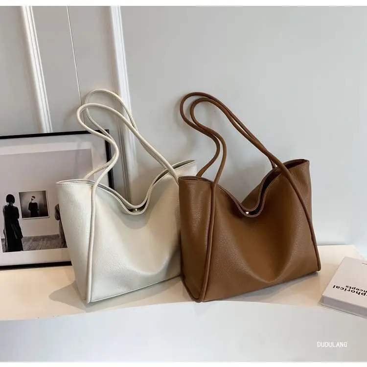 Women's 2-Piece Leather Shoulder Bag Black — feature 22