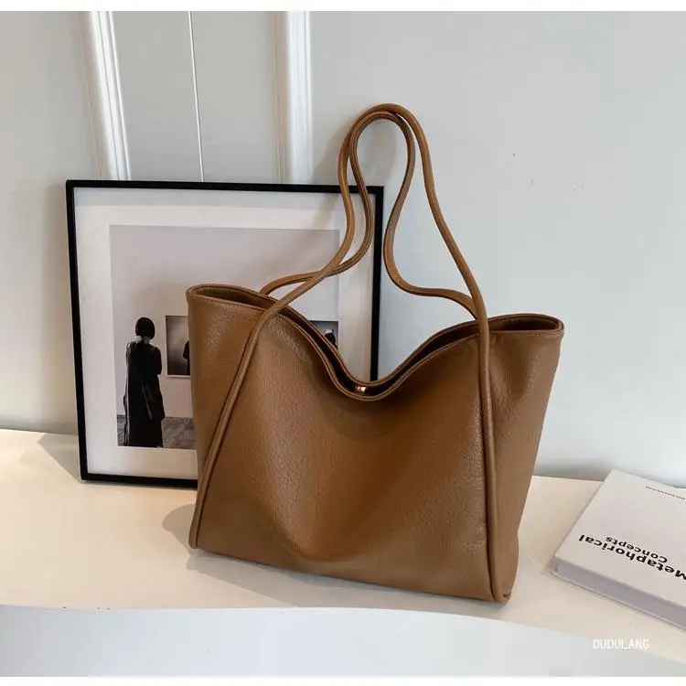 Women's 2-Piece Leather Shoulder Bag Black — feature 29