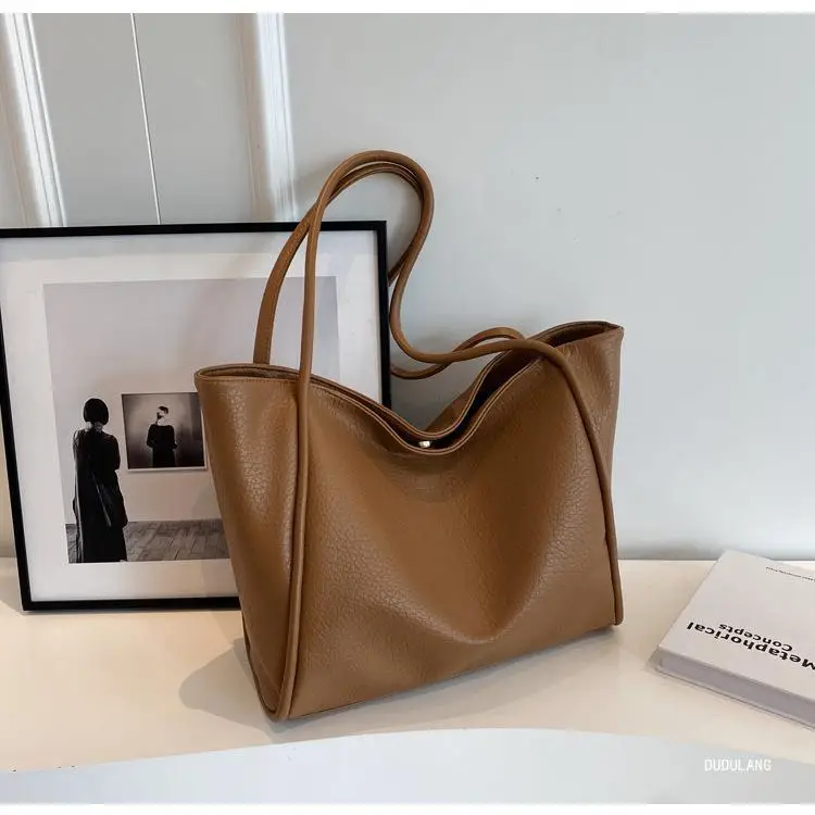 Women's 2-Piece Leather Shoulder Bag Black — feature 30