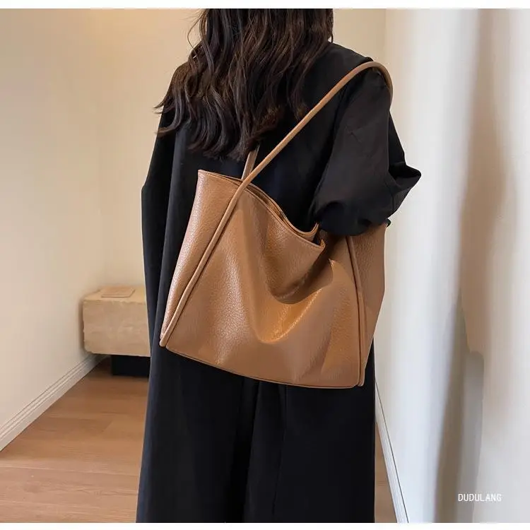 Women's 2-Piece Leather Shoulder Bag Black — feature 32