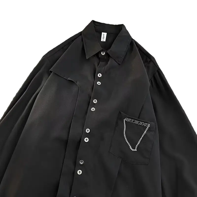 Men's White & Black Long Sleeve Button Down Shirt Set - Image 5