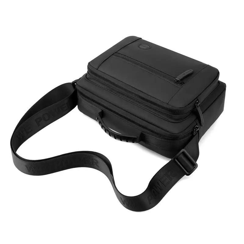 Men's Black Sports Commuter Shoulder Bag with Card Holder - Image 7