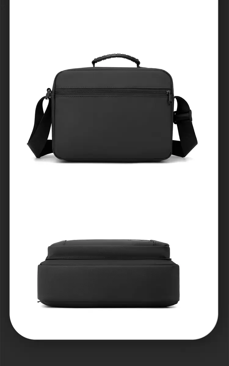 Men's Black Sports Commuter Shoulder Bag with Card Holder — feature 22
