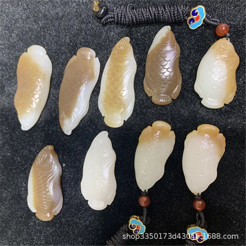 Xinjiang Jade Bracelets White Cat's Eye Set - Image 3
