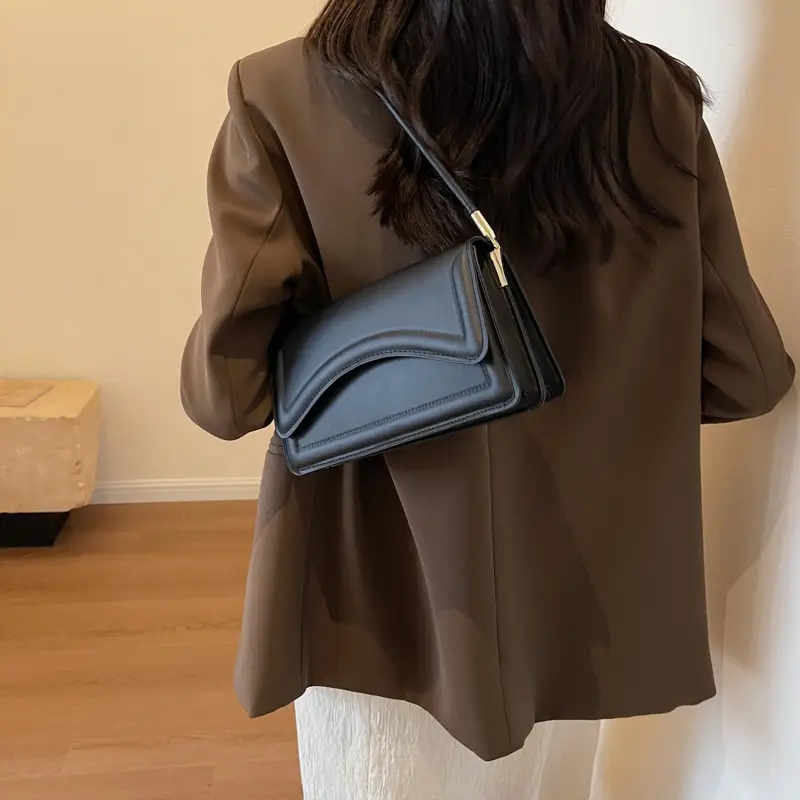 Black Shoulder Bag for Women 2023 Autumn Casual