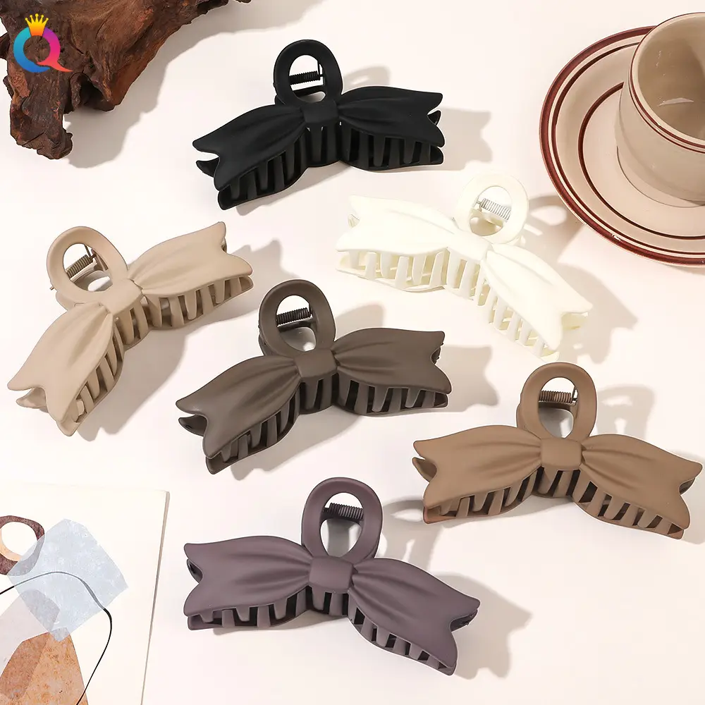 Qiyue Bow Hair Clips Black Brown Large Updo Clips - Image 5
