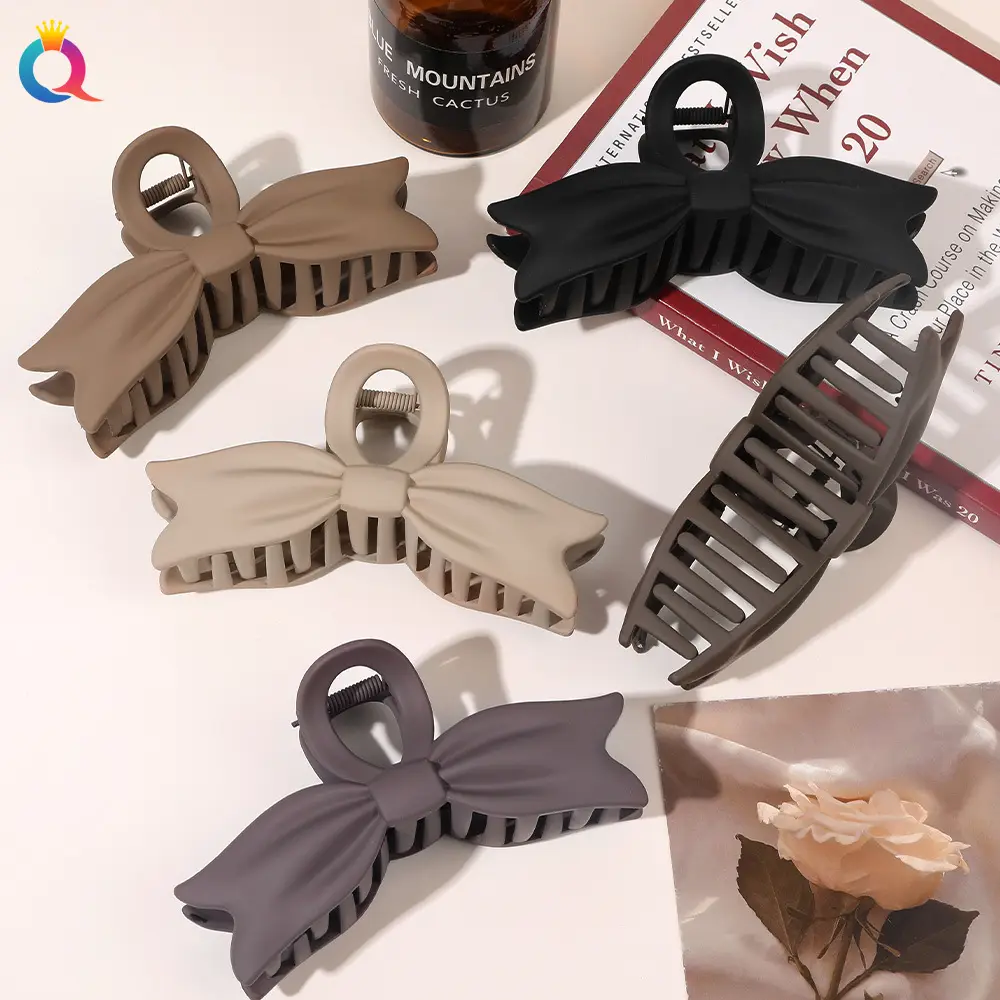 Qiyue Bow Hair Clips Black Brown Large Updo Clips — feature 19