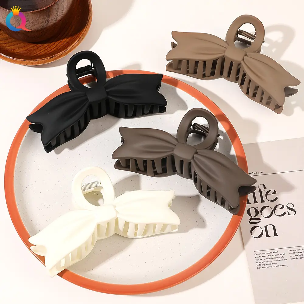 Qiyue Bow Hair Clips Black Brown Large Updo Clips — feature 20