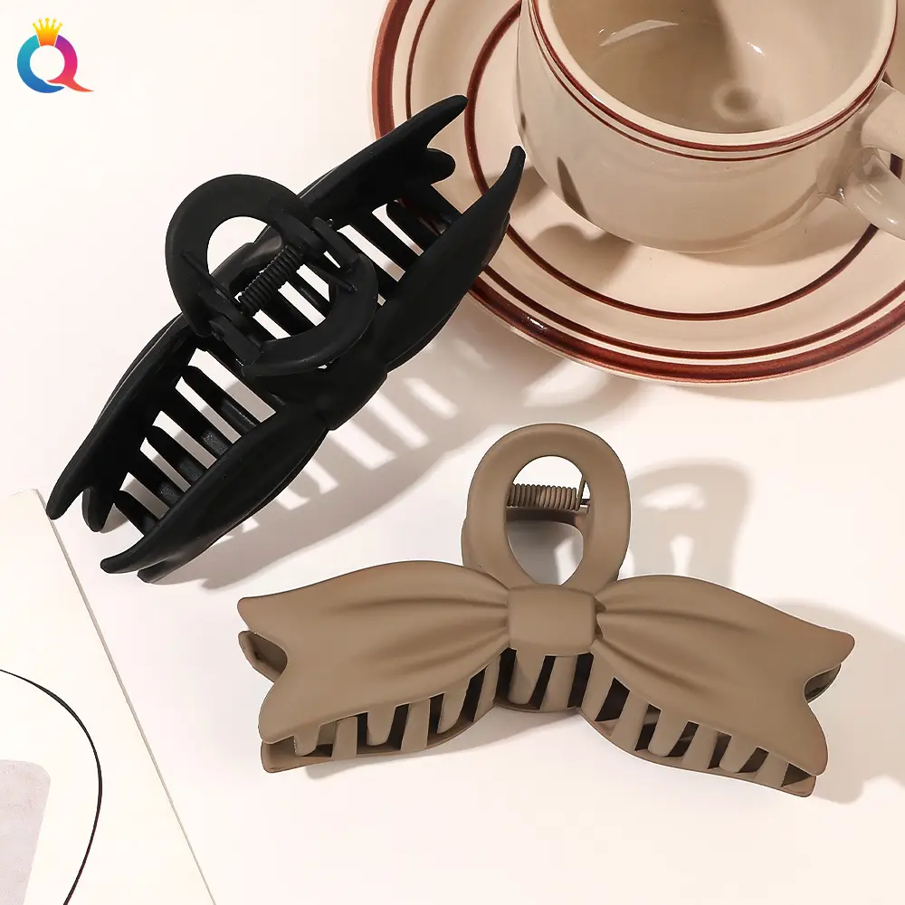 Qiyue Bow Hair Clips Black Brown Large Updo Clips — feature 22
