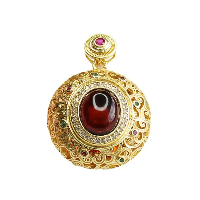 Natural Blood Amber Pendant Necklace for Women - Image 7