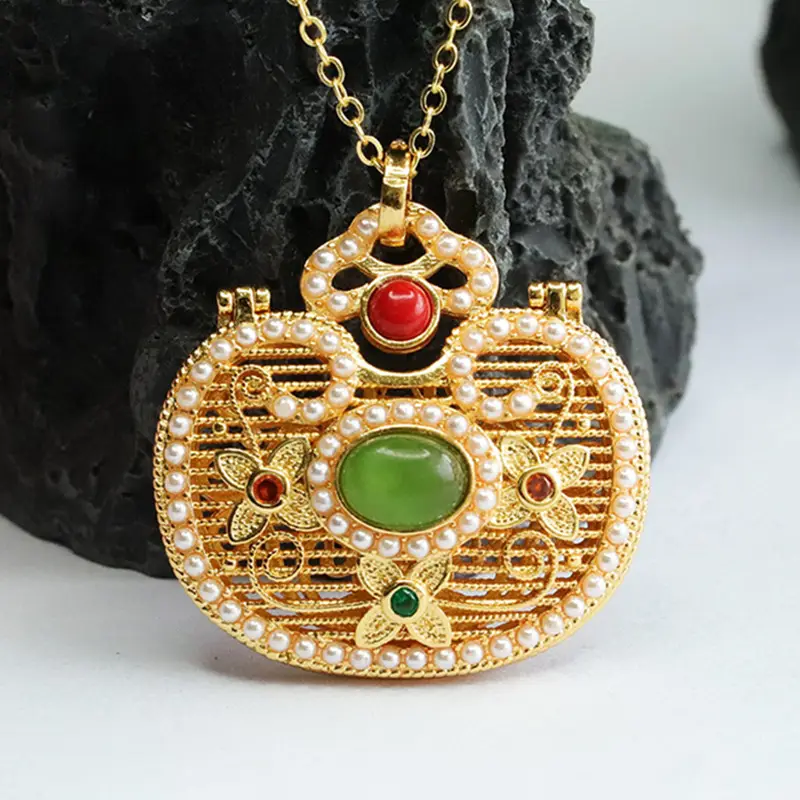 Guan Yu Jade Pendant Necklace for Women Palace Style - Image 2