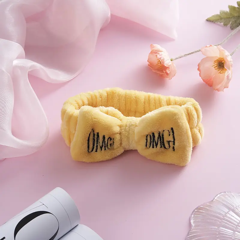 Red Embroidered Hairband for Women Omg Makeup Face Wash Anti-Moisture — feature 18
