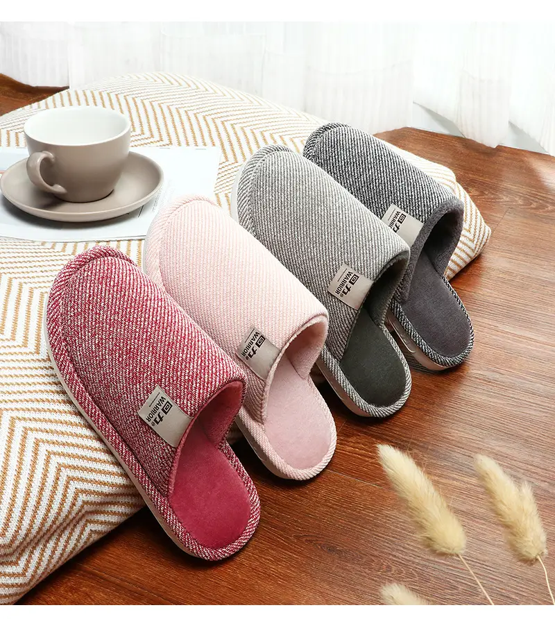 Huili Plush Thickened Soft Bottom Warm Baotou Couple Simple Home Mute Outer Wear Non-slip Indoor Winter Slippers — feature 15