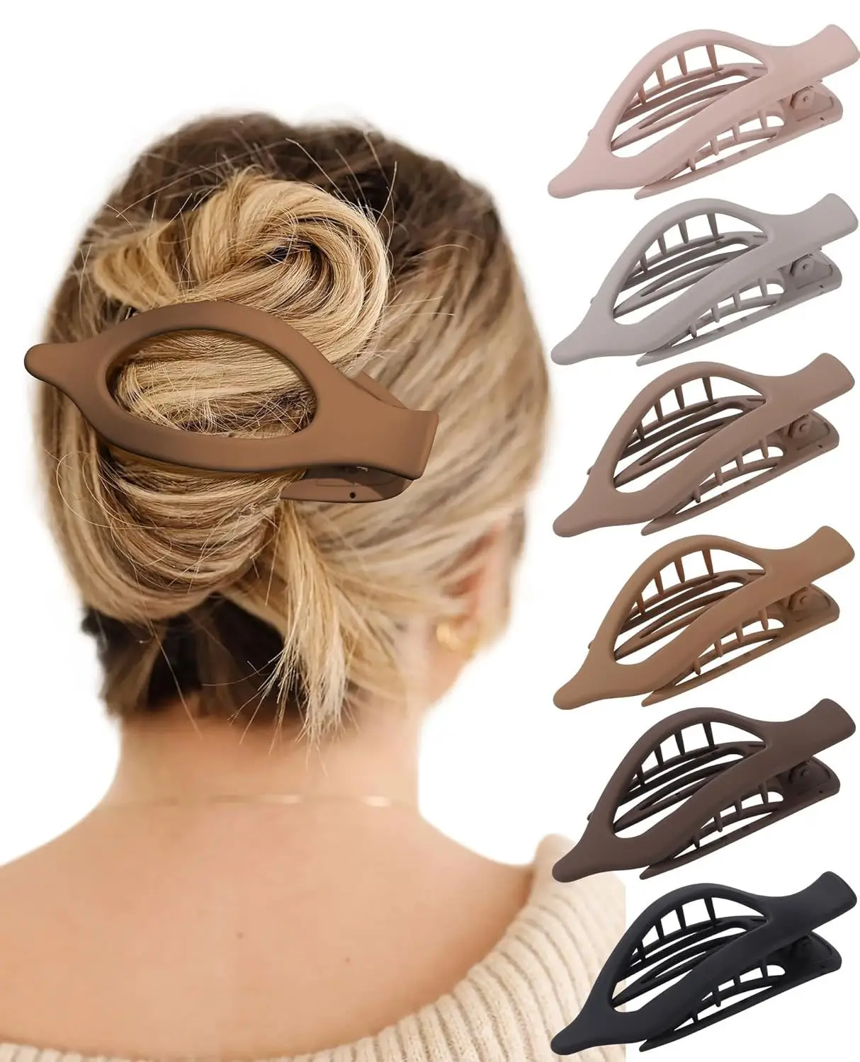 Elegant Shark Clip Hairpin for Back of Head - Image 8