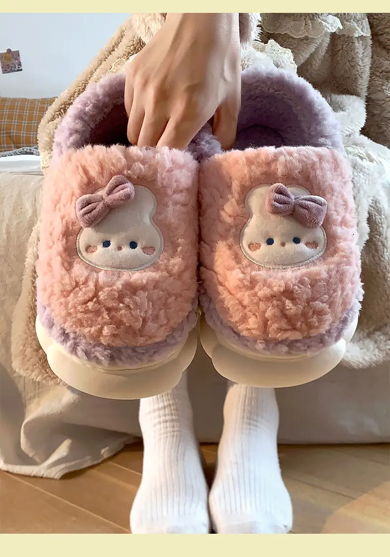 Cotton Slippers for Men and Women Can Be Worn Indoors and Outdoors in Autumn and Winter, with Non-Slip Thick Soles, Warm and Plush, Cute Slippers — feature 19