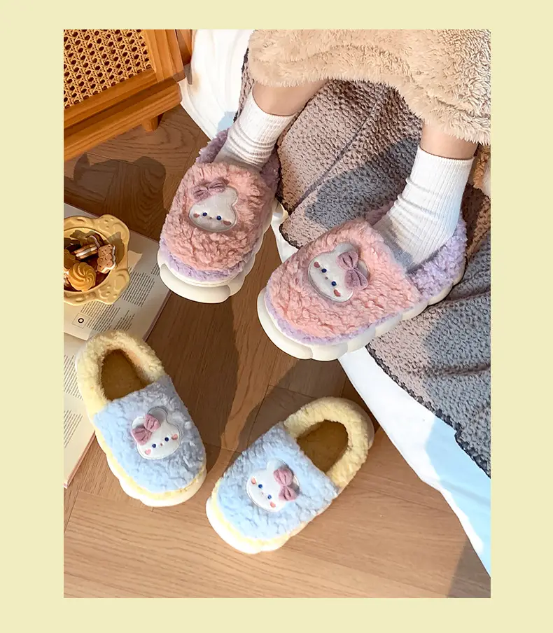 Cotton Slippers for Men and Women Can Be Worn Indoors and Outdoors in Autumn and Winter, with Non-Slip Thick Soles, Warm and Plush, Cute Slippers — feature 20