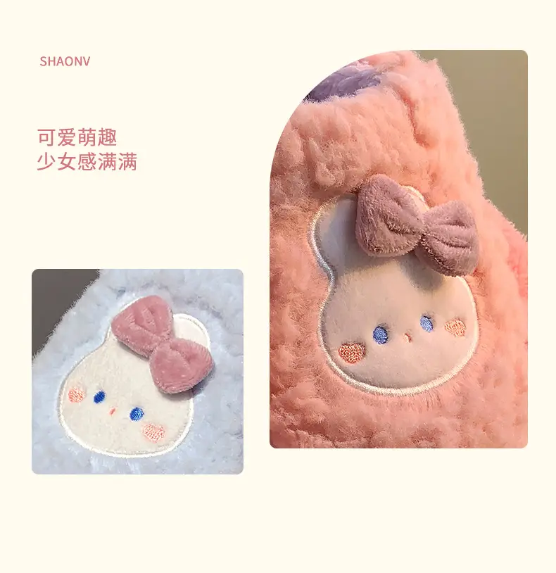 Cotton Slippers for Men and Women Can Be Worn Indoors and Outdoors in Autumn and Winter, with Non-Slip Thick Soles, Warm and Plush, Cute Slippers — feature 7