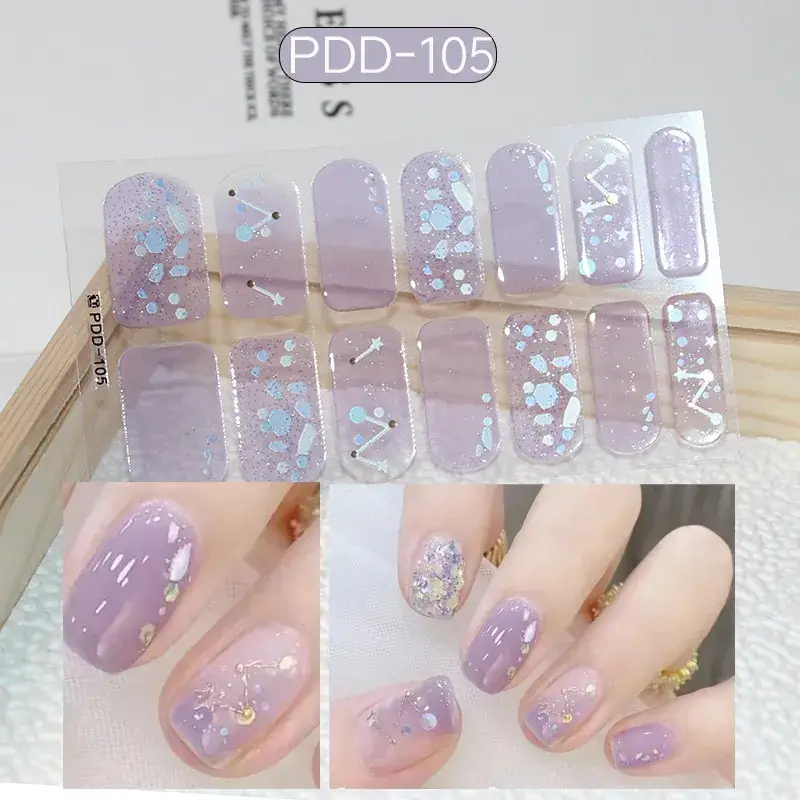 3D Waterproof Nail Sticker for Girls - Green & Butterfly Design - Image 97