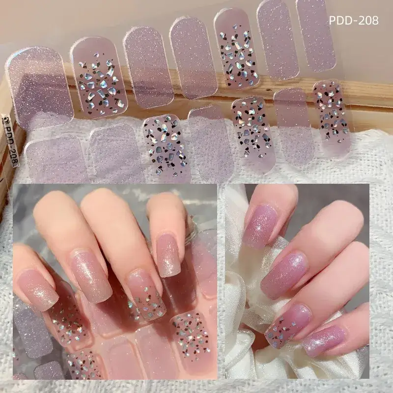 3D Waterproof Nail Sticker for Girls - Green & Butterfly Design - Image 92