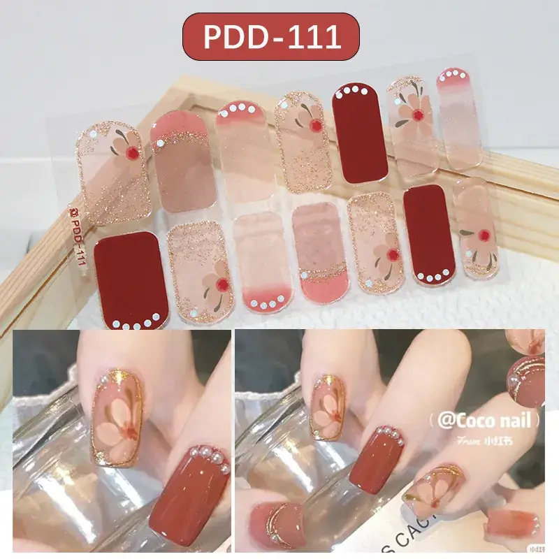 3D Waterproof Nail Sticker for Girls - Green & Butterfly Design - Image 10